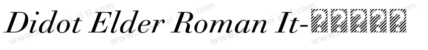 Didot Elder Roman It字体转换